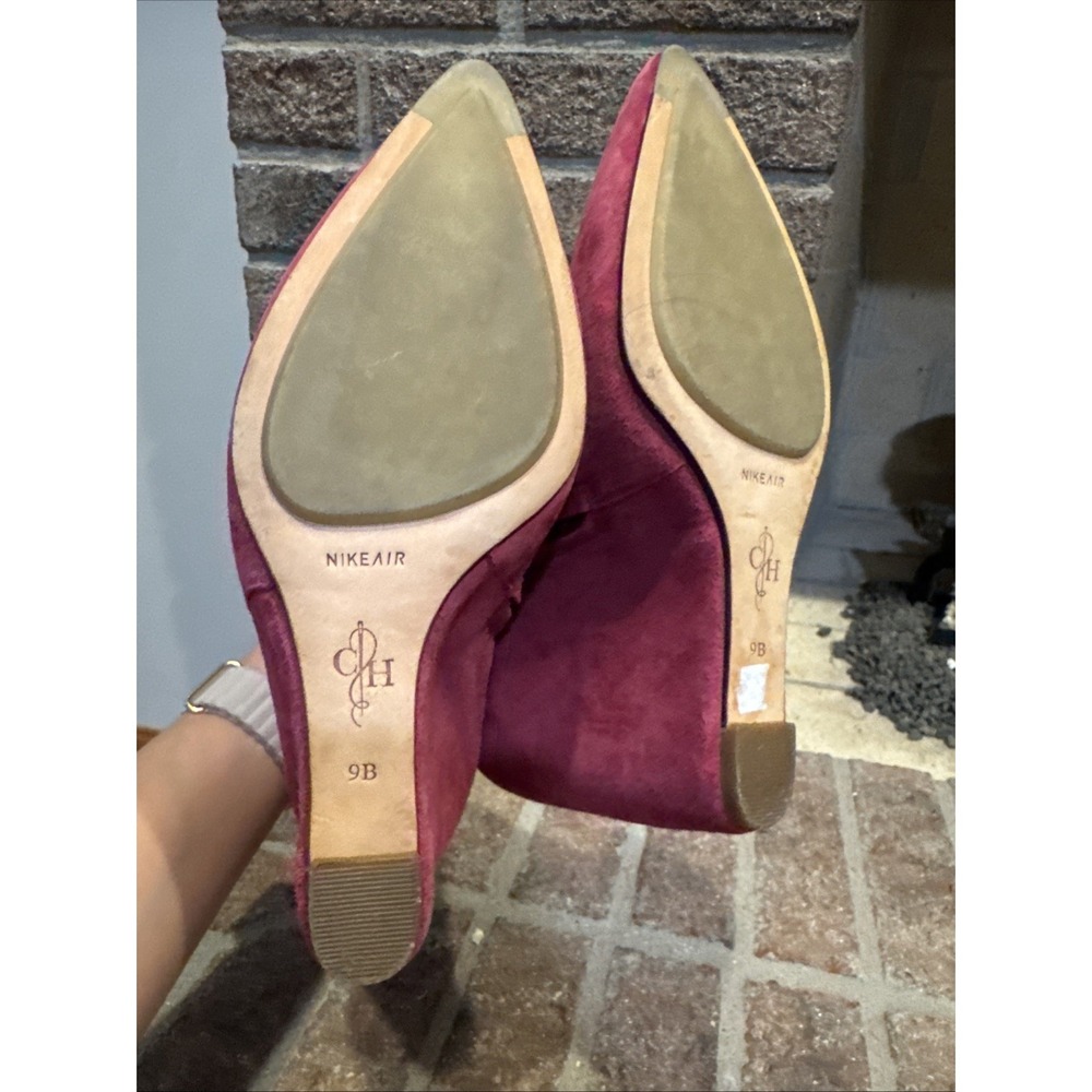 Cole‎ Haan Red Winery Suede Wedge Booties Size 9B F13 D40511 - Picture 15 of 16